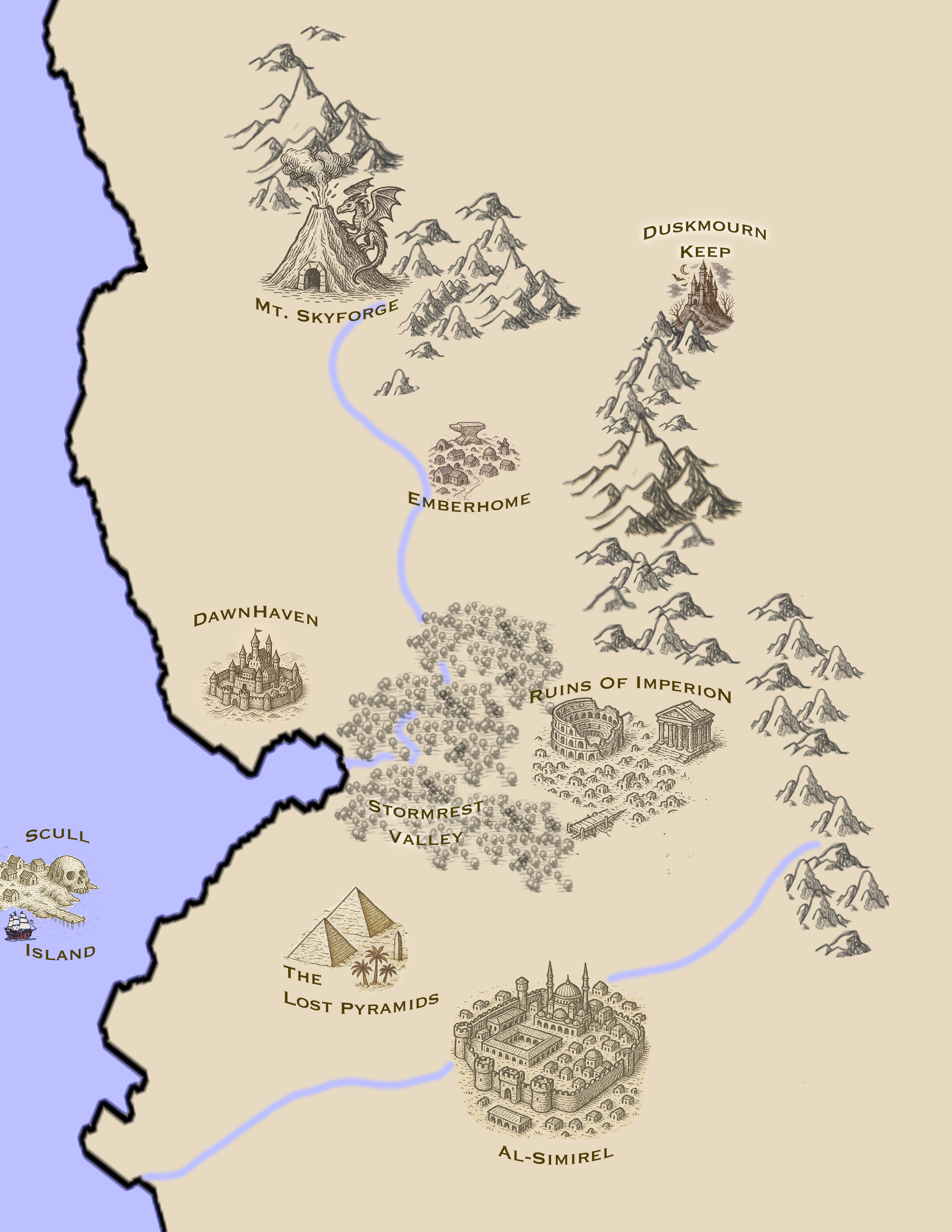 World Map of Dawnhaven